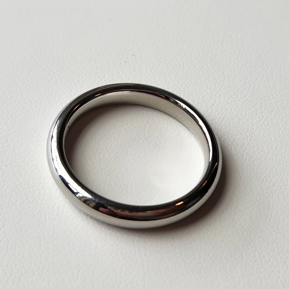 Silver Steel by Design Band Ring